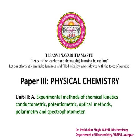  B.Sc. I Year Physical Chemistry_Unit-IV_A. Chemical Kinetics_Part II