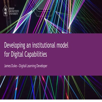 Developing an institutional model for digital capabilities