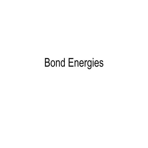 5 Bond Energies