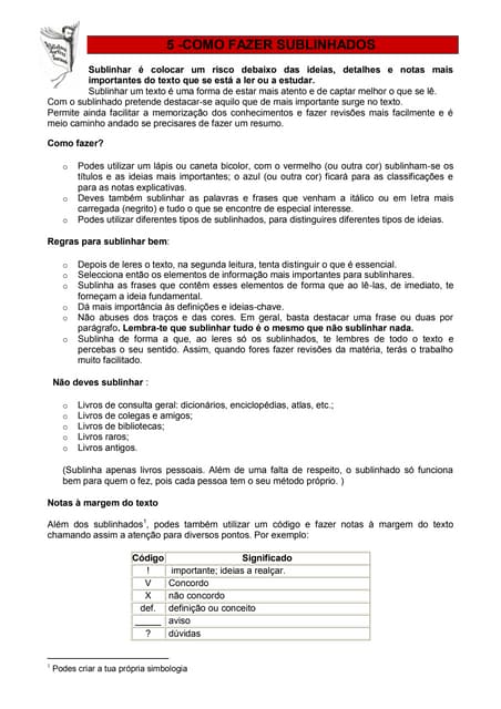 5 como fazer sublinhados | PDF