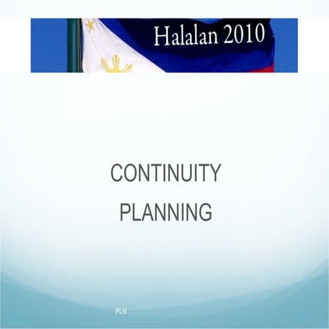 Continuity Planning