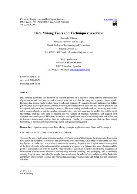 5. data mining tools and techniques  a review--31-39