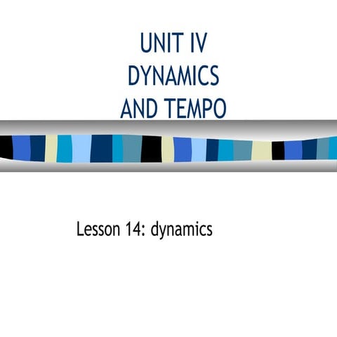 dynamics and tempo