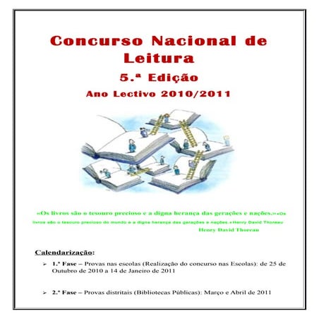 5.ª edição do concurso nacional de leitura 2010 2011