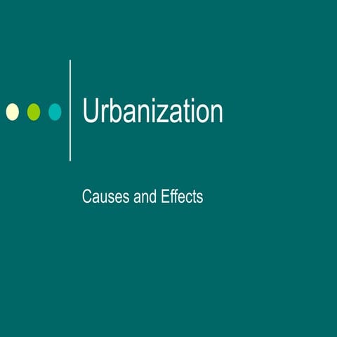 5.effects of urbanization