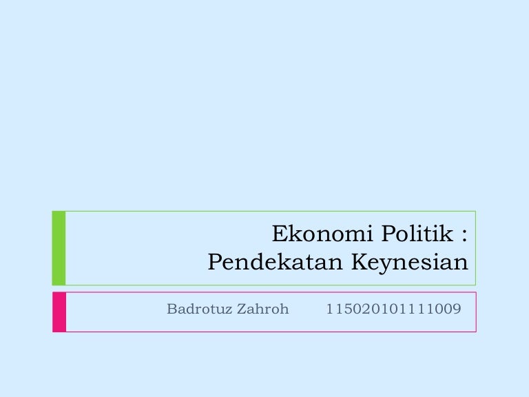 Ekonomi Politik Keynesian