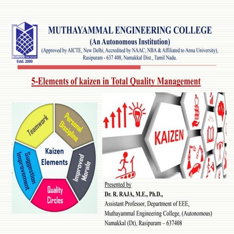 5-Elements of kaizen in Total Quality Management 