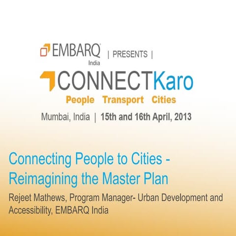 Connecting People to Cities - Rejeet Mathews