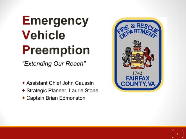 Emergency Vehicle Preemption