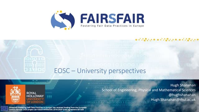 EOSC - university perspectives