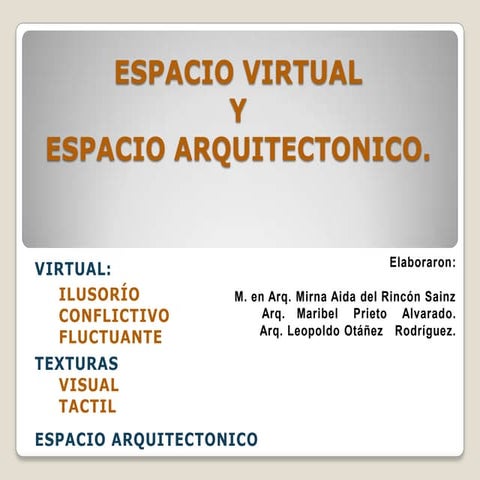5 -espacio virtual y arquitectonico