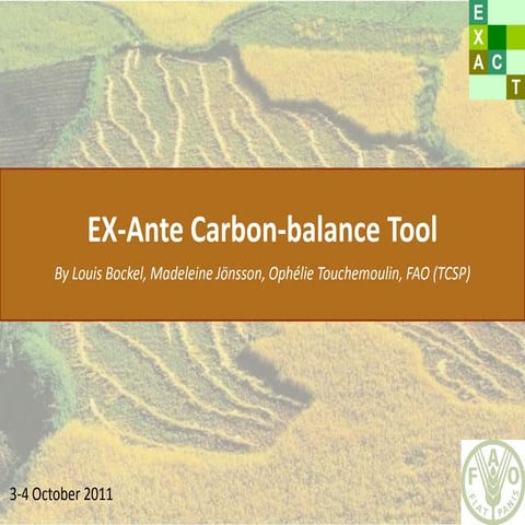 EX-ACT: EX-Ante Carbon balance Tool