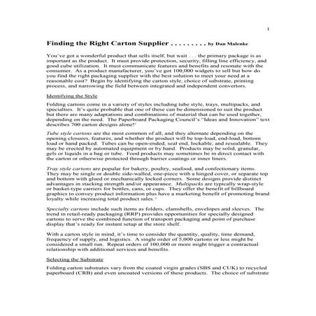 5 Finding the Right Carton Supplier White Paper
