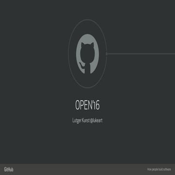 5/ GitHub Inner Source @ OPEN'16