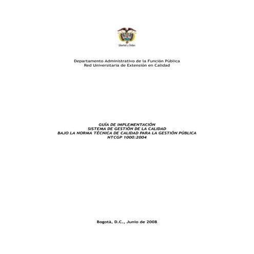 GUIA DE IMPLEMENTACION SGC