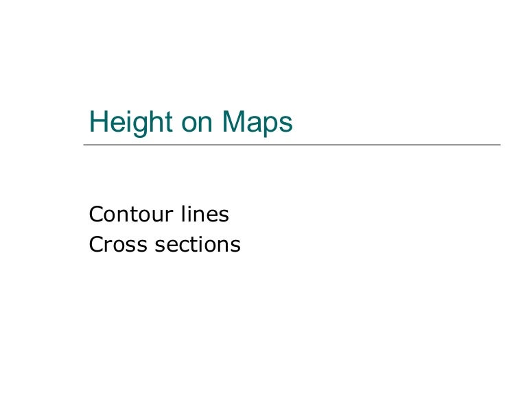height on maps contours