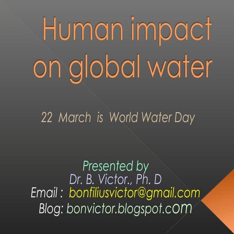 Human impact on global water