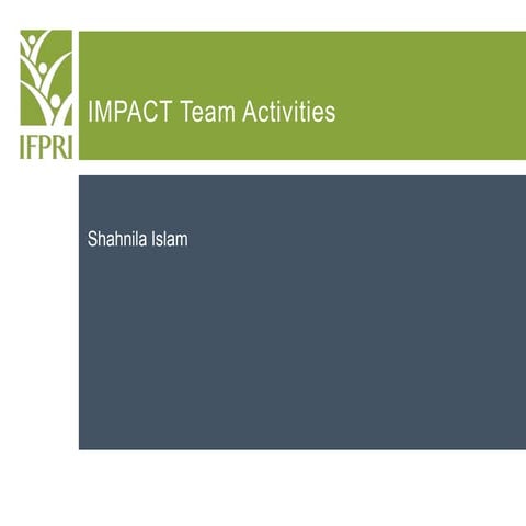 5 ifpri impact 3 - progress