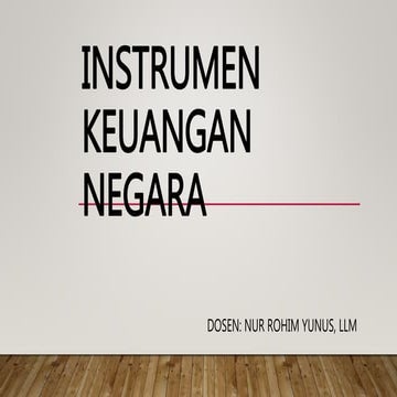 5. instrumen keuangan negara