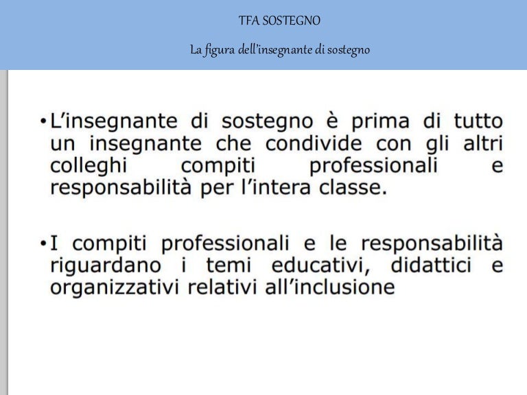 5 la figura dell'insegnante di sostegno 5 la figura dell'insegnante di sostegno