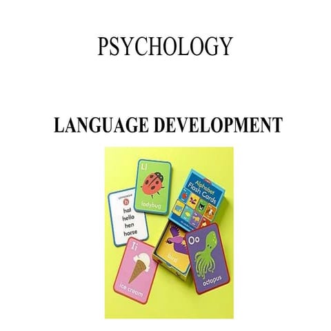 Language develpoment