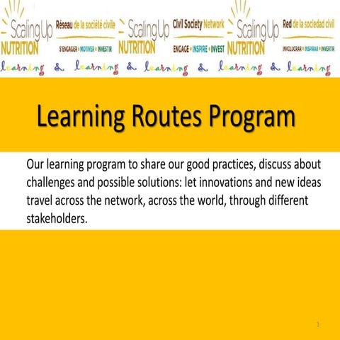 SUN CSN - Learning Route Start-up meeting 2016 -5. learning route grant coord...