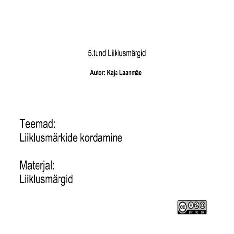 5.Liiklusmargid