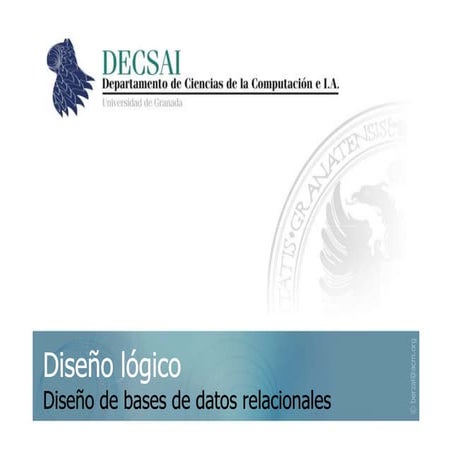 Diseño Logico - Diseño de bases de datos relacionales