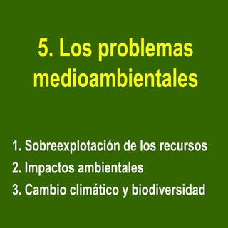 5. los problemas   medioambientales