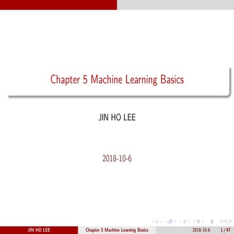 Ch.5 machine learning basics | PPT