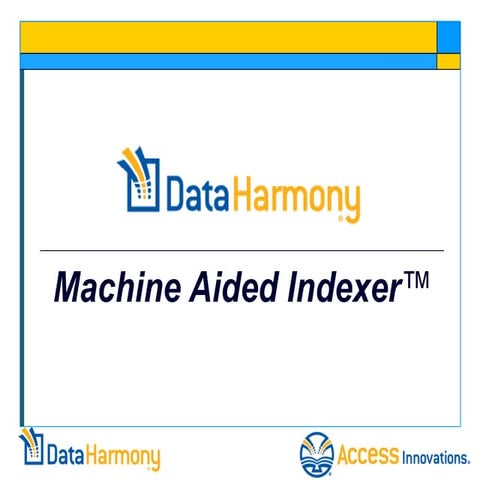 Machine Aided Indexer