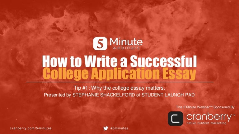how to be successful in college essay