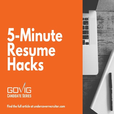 5 Minutes to a Better Resume