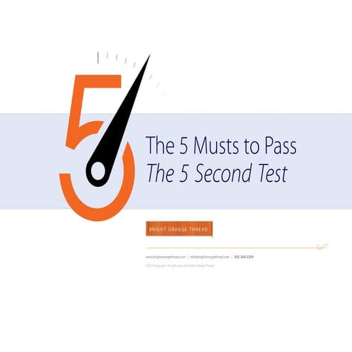The 5 second rule and its applicability to ux | PPTX