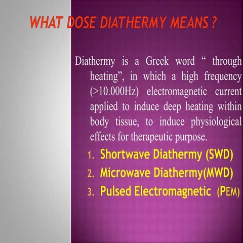 5-mw-_diathermy short wave diathermy ___ | PPT