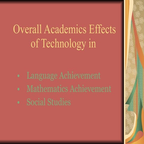 overall academics effects of technology in