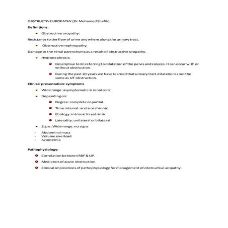 5  obstructive uropathy written