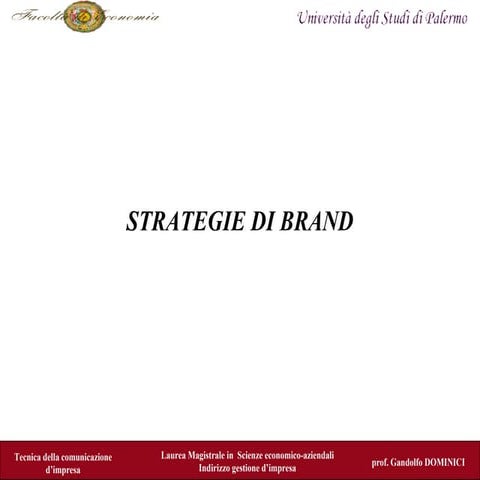 Lezione n.5 Prof. Gandolfo dominici Tecnica delal comunicazione