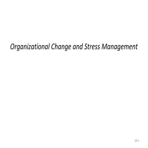 5  Organizational change