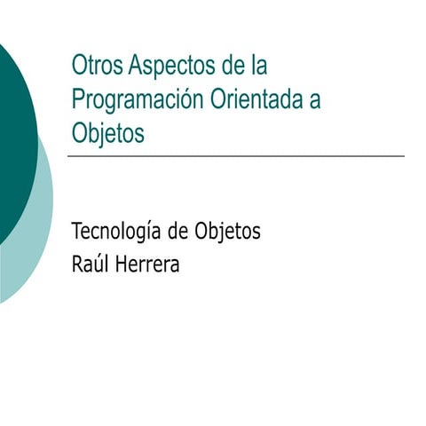 5. otros aspectos de la programación orientada a objetos