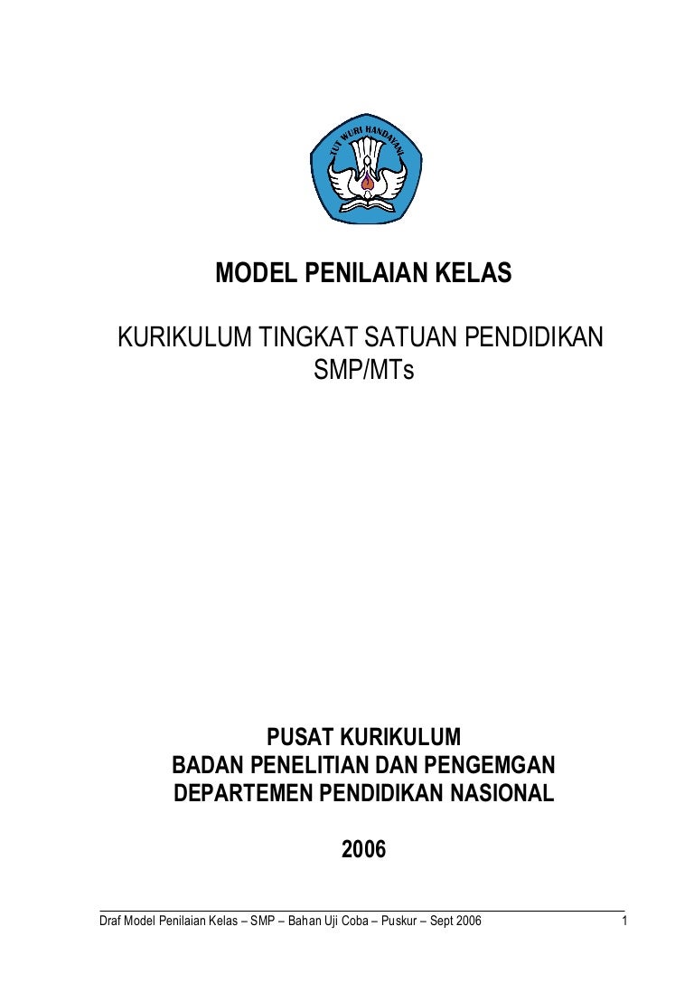5 Pedoman Penilaian Smp Uji Coba 2006