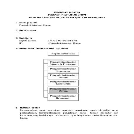 Analisis Jabatan Pengadministrasian Umum