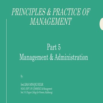 Management & Administration