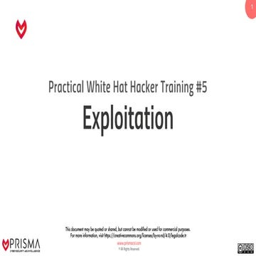 Practical White Hat Hacker Training - Exploitation