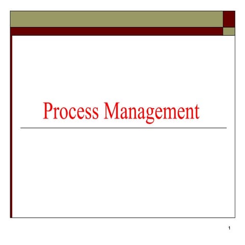process management | PPT | Operating Systems | Computer Software and ...