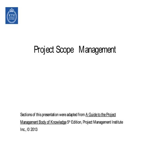 Project Scope Management