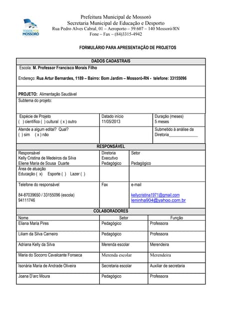 5 projeto alimentação saudável