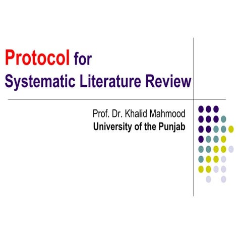 Protocol for systematic literature review