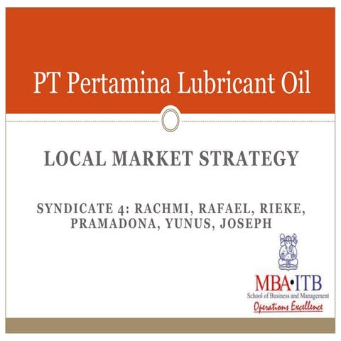 PT pertamina lubricant oil