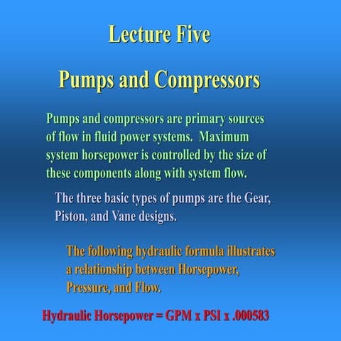 pump and compressors